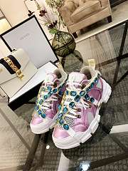 Gucci Flashtrek Sneakers With Removable Crystals Pink 537133DORA0 - 5