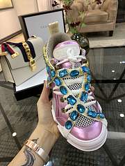 Gucci Flashtrek Sneakers With Removable Crystals Pink 537133DORA0 - 4