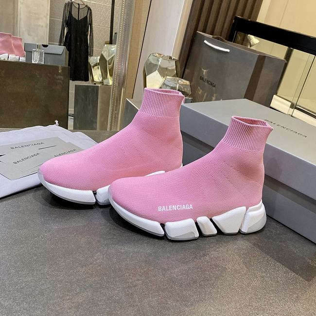 Balenciaga Speed 2.0 Sneakers White Pink 654045W2DI2 - 1