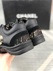 Chanel Low Top Trainer Black and Gold - 5