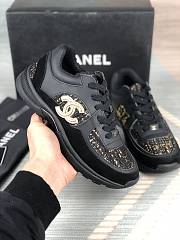Chanel Low Top Trainer Black and Gold - 6
