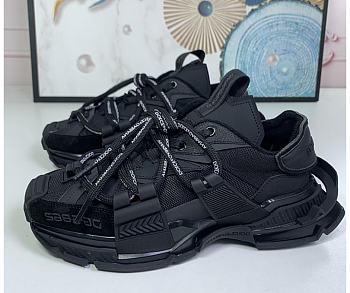 Dolce Gabbana Mixed-Materials Space Sneakers Black