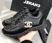 Chanel Low Top Trainer Black and Gold - 1