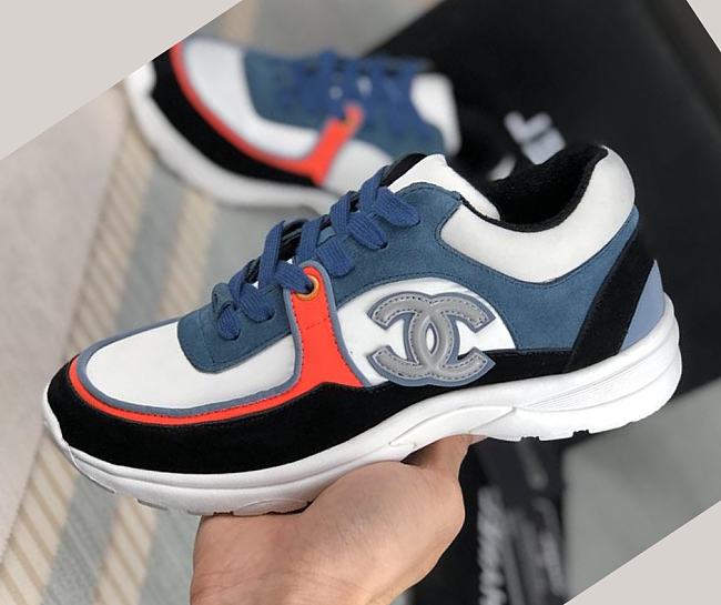 Chanel Low Top Trainer CC White Navy G34360 Y53536 C0227 - 1