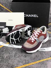 Chanel Women's Plum Low Top Logo Sneaker - 2