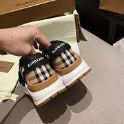 Burberry Nylon Suede and Vintage Check Sneakers Archive Beige - 4