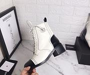 Chanel Ankle Boots Shiny Calfskin Black and White - 6