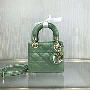Dior Lady Mini Green 9202 Size 12 x 10 x 5 cm  - 1