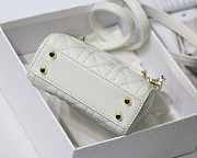 Dior Lady Mini White M6009 Size 12 x 10 x 5cm - 5
