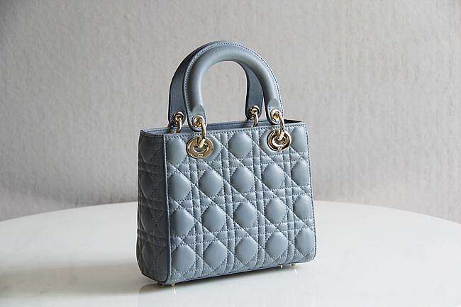 Lady Dior ABC Enamel Button Series Blue 8878 Size 20x16.5x8 cm  - 1