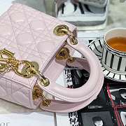 Lady Dior Leather Lambskin Light Pink mini Handbag - 6