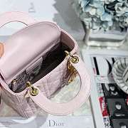 Lady Dior Leather Lambskin Light Pink mini Handbag - 5