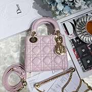 Lady Dior Leather Lambskin Light Pink mini Handbag - 4