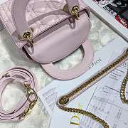 Lady Dior Leather Lambskin Light Pink mini Handbag - 2