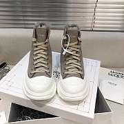 Alexander McQueen Tread Slick Lace Up Boots High Top Grey Fur Lining - 3