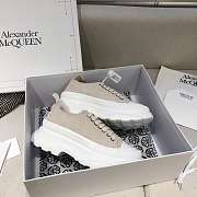 Alexander McQueen Tread Slick Lace Up Boots Low Beige Fur Lining - 6