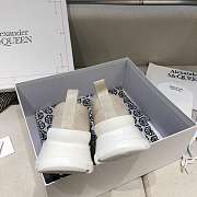 Alexander McQueen Tread Slick Lace Up Boots Low Beige Fur Lining - 4