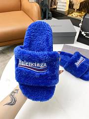 Balenciaga Furry Slide Blue 654747W2DO14096 - 5