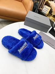 Balenciaga Furry Slide Blue 654747W2DO14096 - 3