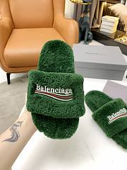 Balenciaga Furry Slide Green - 3