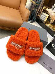 Balenciaga Furry Slide Orange - 4