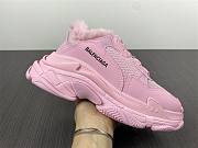 Balenciaga Triple S Sneaker Fur Pink 668542 W3CQ5 5000 - 6