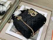 Dior Mini 3D Crystal Buckle Velvet Princess Bag Size 17 cm  - 5