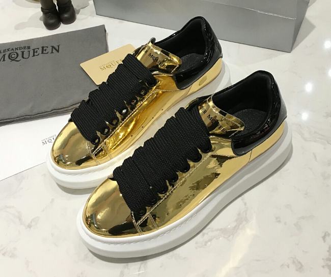 Alexander McQueen Oversized Gold Patent - 1