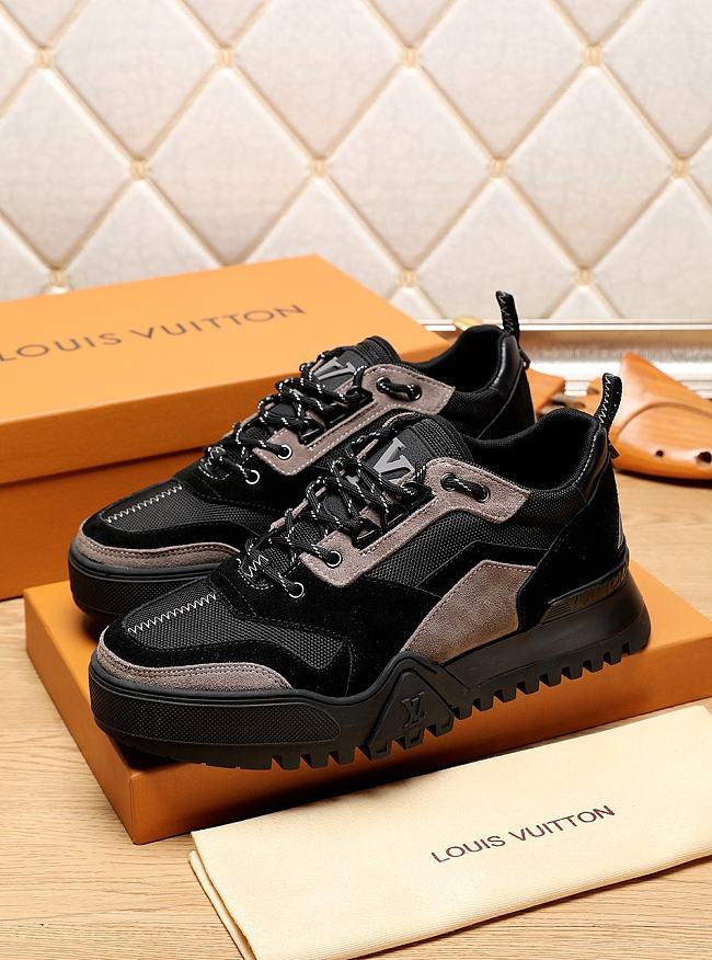 Louis Vuitton LV Trainer Sneaker Black Brown - 1