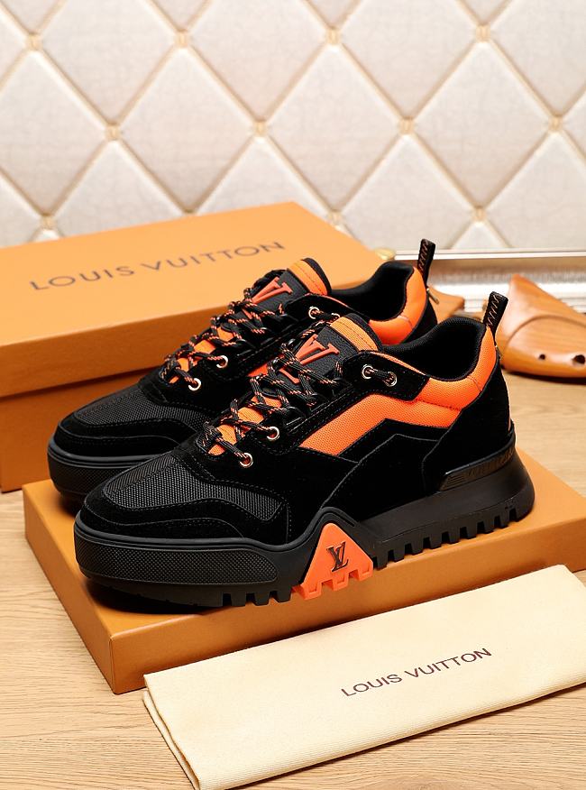 Louis Vuitton LV Trainer Sneaker Black Orange - 1