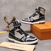 Louis Vuitton LV Trainer Sneaker Boot High Black Grey 1A54IS - 2