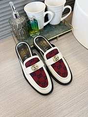 Gucci Leather Slipper Red White - 3