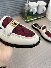 Gucci Leather Slipper Red White - 2