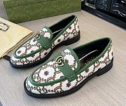 Gucci Loafer With Web And Interlocking G Green - 1