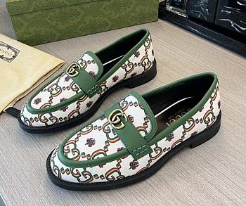 Gucci Loafer With Web And Interlocking G Green