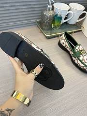 Gucci Loafer With Web And Interlocking G Green - 5