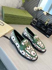 Gucci Loafer With Web And Interlocking G Green - 4