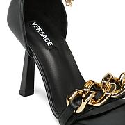 Versace Medusa Chain Nappa Leather Sandals Black - 4