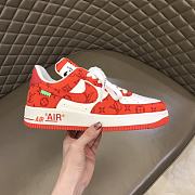 Louis Vuitton Nike Air Force 1 Low Red  - 4