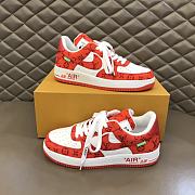Louis Vuitton Nike Air Force 1 Low Red  - 2