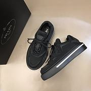 Prada Macro Re-Nylon and Brushed Leather Sneakers All Black - 1