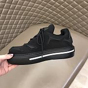 Prada Macro Re-Nylon and Brushed Leather Sneakers All Black - 3