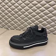 Prada Macro Re-Nylon and Brushed Leather Sneakers All Black - 4
