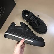 Prada Macro Re-Nylon and Brushed Leather Sneakers All Black - 6