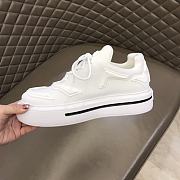 Prada Macro Re-Nylon and Brushed Leather Sneakers All White Black - 3