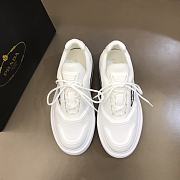 Prada Macro Re-Nylon and Brushed Leather Sneakers All White Black - 4