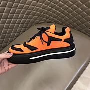 Prada Macro Re-Nylon and Brushed Leather Sneakers Orange - 5
