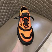 Prada Macro Re-Nylon and Brushed Leather Sneakers Orange - 6