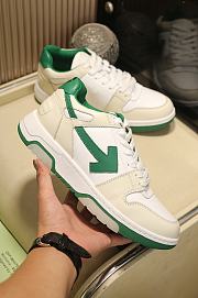 Off-White Out of Office Low-Top Sneakers White Green - 6