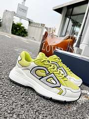 Dior B30 Sneaker Yellow Mesh and White Technical Fabric 3SN279ZLX_H661 - 2